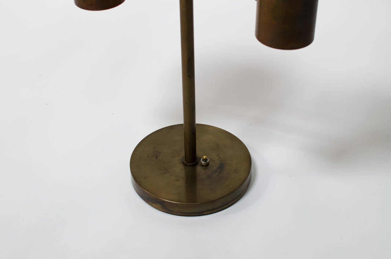 American Stuart Barnes Architectural Bronze Table Lamp For Sale