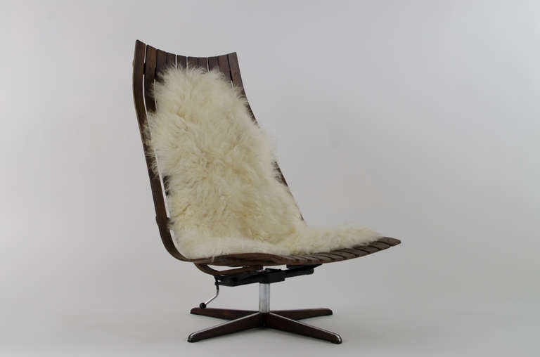 Hans Brattrud Rosewood Lounge Chair, 1960s In Excellent Condition In Berkeley, CA