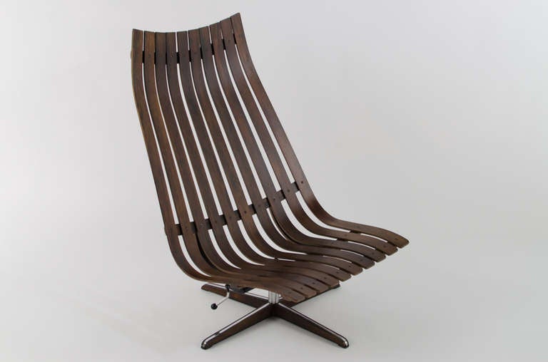 Mid-20th Century Hans Brattrud Rosewood Lounge Chair, 1960s