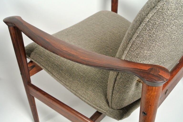 Mid-20th Century Fredrik Kayser Model 711 Rosewood Lounge Chairs 1960's