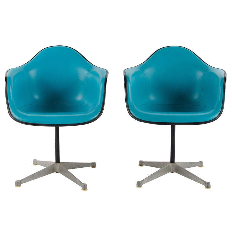 Charles Eames PAC Turquoise Arm Shells 1960's at 1stDibs