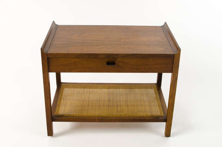 American Jens Risom Knoll Walnut Side Table 1950's