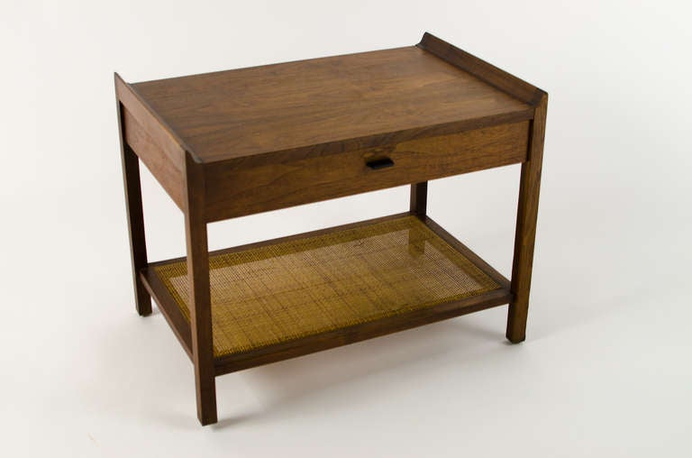 Mid-Century Modern Jens Risom Knoll Walnut Side Table 1950's