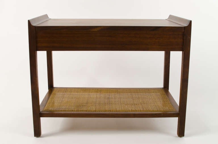 Mid-20th Century Jens Risom Knoll Walnut Side Table 1950's