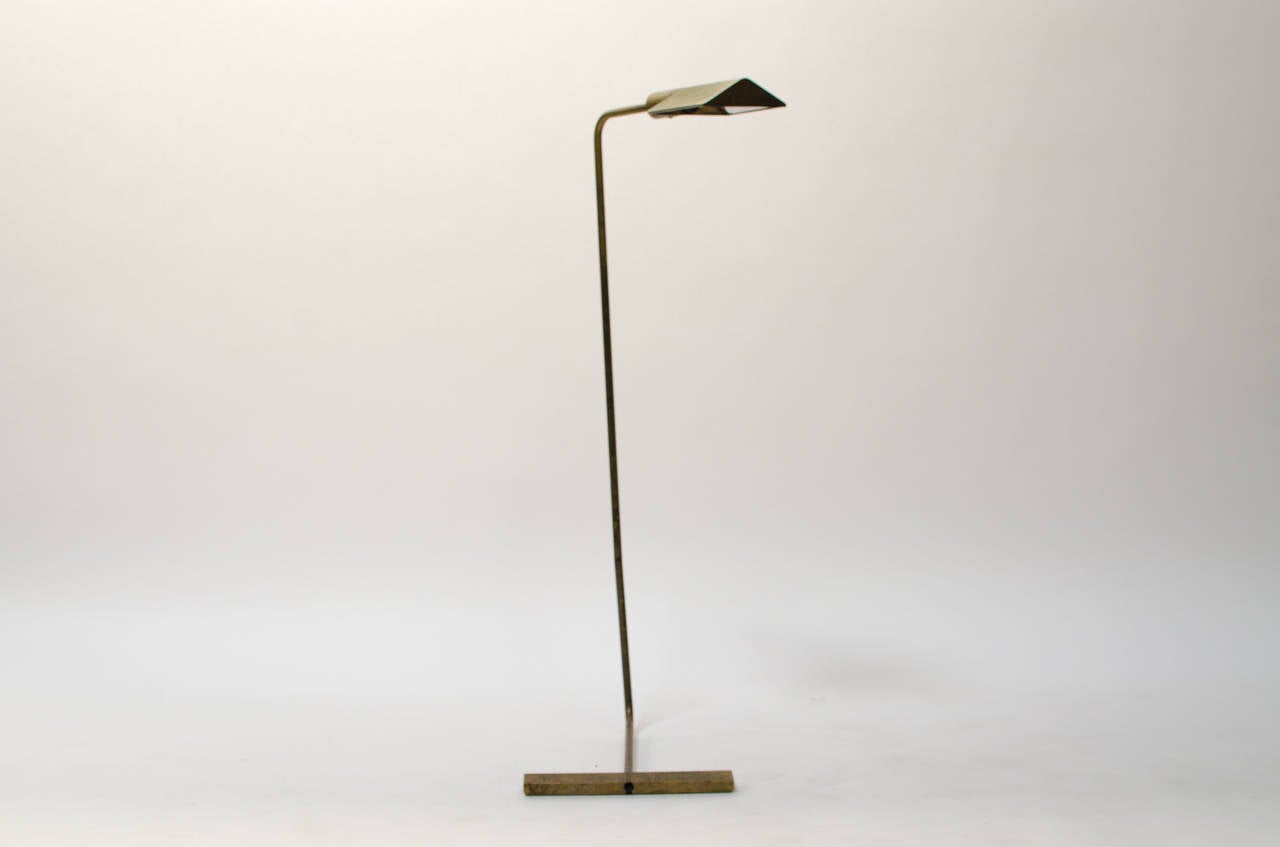 American Early Cedric Hartman Brass Floor Lamp, 1961