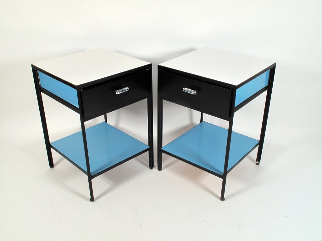 Mid-20th Century George Nelson Steel-Frame Nightstands