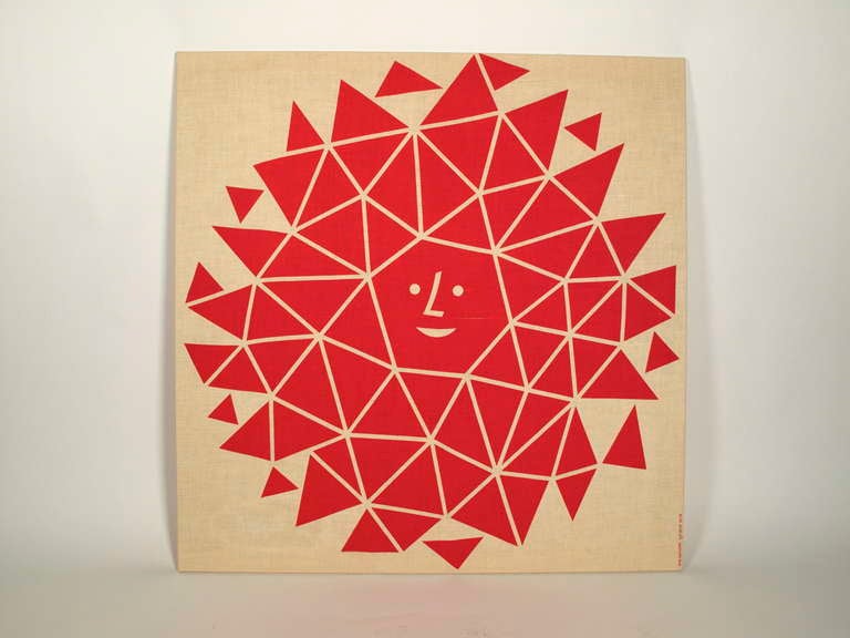 Rare Alexander Girard wall hanging titled 