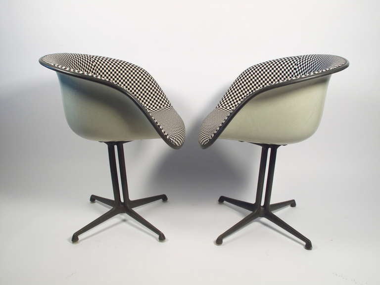 American Charles Eames Alexander Girard 'Check' La Fonda Arm Chairs 1960's