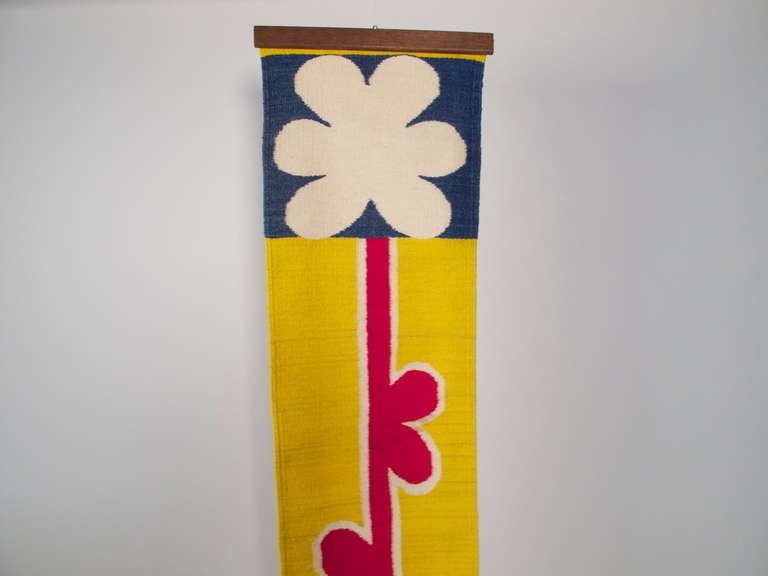 Evelyn Ackerman Modernist 'Flower' Wall Hanging 1960's