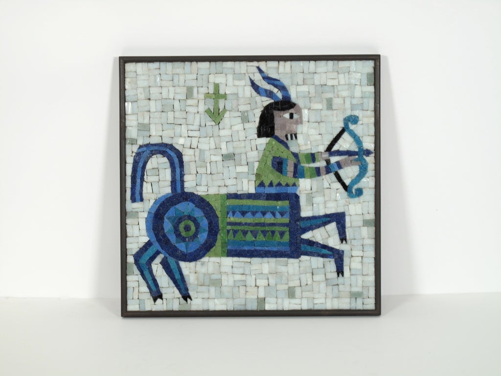 Evelyn Ackerman Zodiac Mosaic 1960's California In Excellent Condition In Berkeley, CA