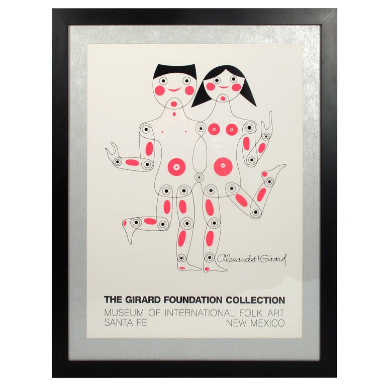 Alexander Girard Folk Art Exhibition Poster 1960's For Sale at 1stDibs