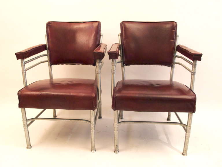 Rare and stunning pair of arm chairs designed by Warren McArthur in all original condition c.1930's