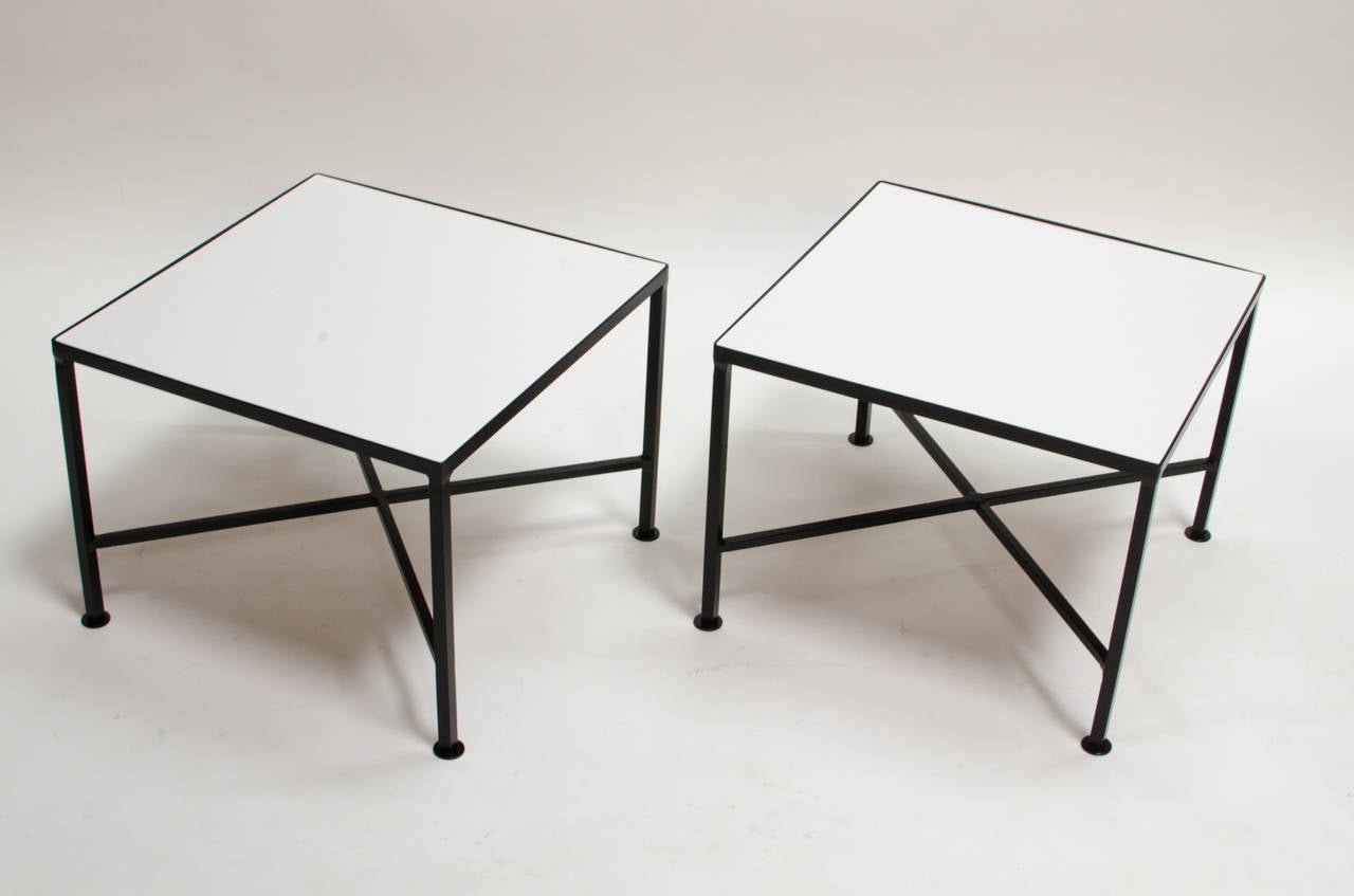 Mid-20th Century Muriel Coleman Iron Side Tables for California Contemporary, circa 1950 For Sale