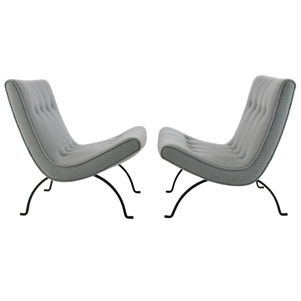 Milo Baughman Scoop Lounge Chairs, 1950s
