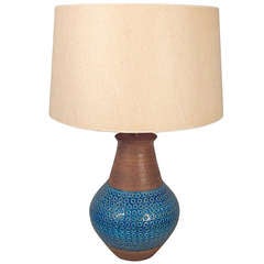 Massive Blue Raymor Ceramic Table Lamp