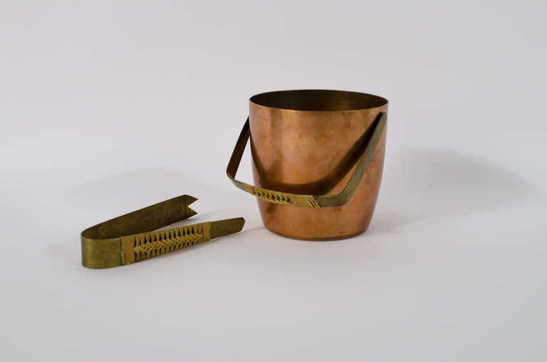 Brass Hagenauer Ice Bucket Austria 1940's For Sale