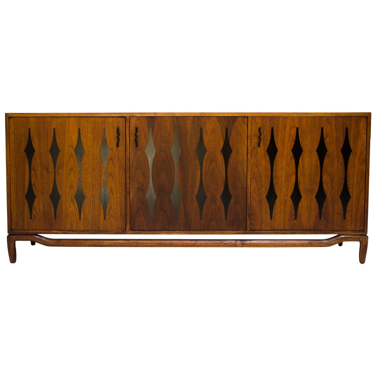 Cal-Mode Walnut Sideboard 1950s For Sale