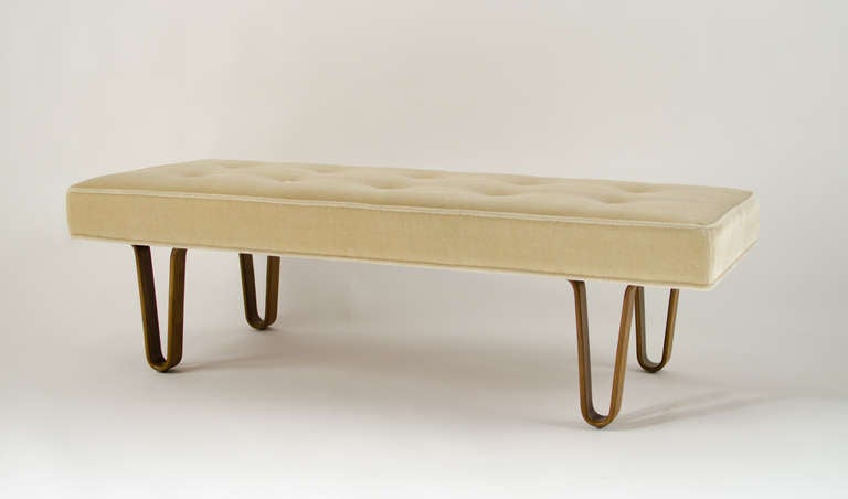 Mid-Century Modern Edward Wormley for Dunbar Custom Upholstered Long John Bench