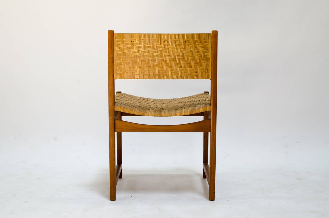 Peter Hvidt and Orla Mølgaard-Nielsen Teak and Cane Accent Chair, 1959 In Excellent Condition For Sale In Berkeley, CA