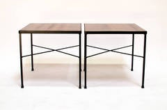 Vista of California Mahogany and Iron Side Tables