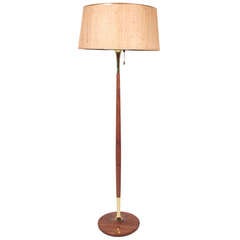Gerald Thurston Walnut Floor Lamp Lightolier 1950's