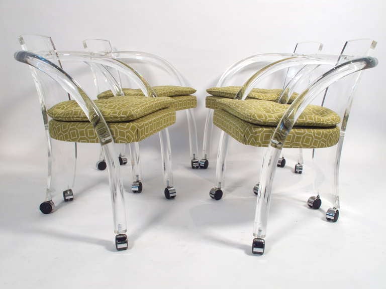 Mid-Century Modern Charles Hollis Jones Lucite Dining Chairs 1960's For Sale