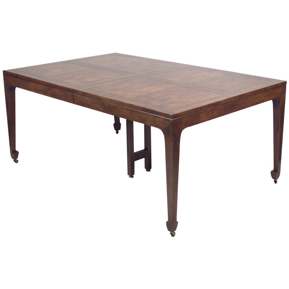 MIchael Taylor for Baker Expandable Dining Table 1960's at 1stDibs