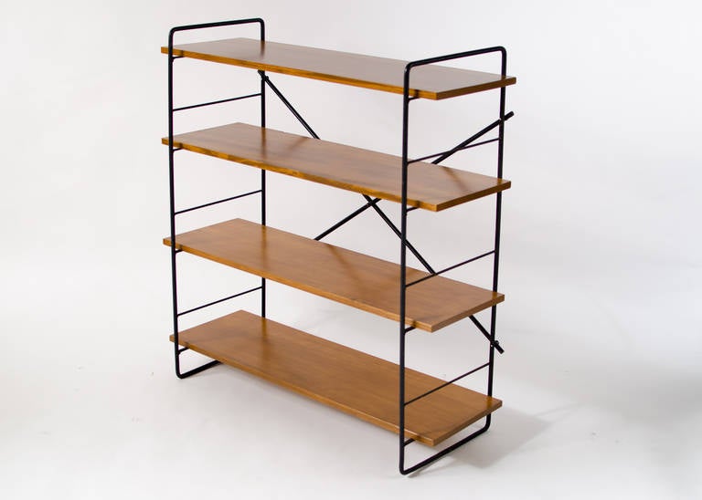 Henry Mittwer Iron and Wood Shelf, California, 1952 In Excellent Condition In Berkeley, CA