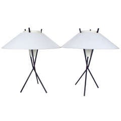 Gerald Thurston Tripod Table Lamps Lightolier 1950's