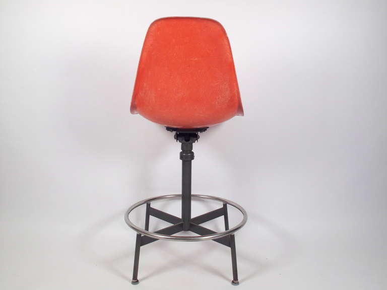American Early Charles Eames Terra Cotta Drafting Chair 1960's