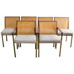 Paul McCobb Bronze and Rosewood Dining Chairs