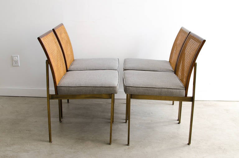 Mid-20th Century Paul McCobb Bronze and Rosewood Dining Chairs