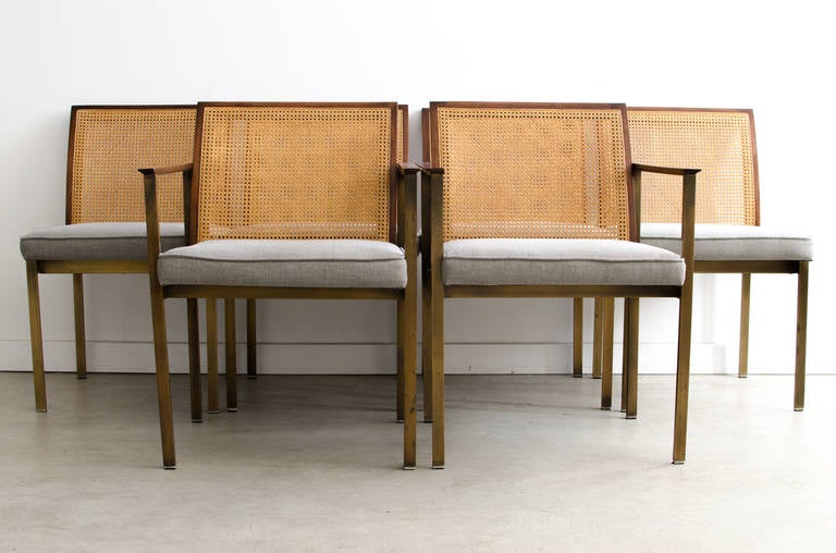 Mid-Century Modern Paul McCobb Bronze and Rosewood Dining Chairs