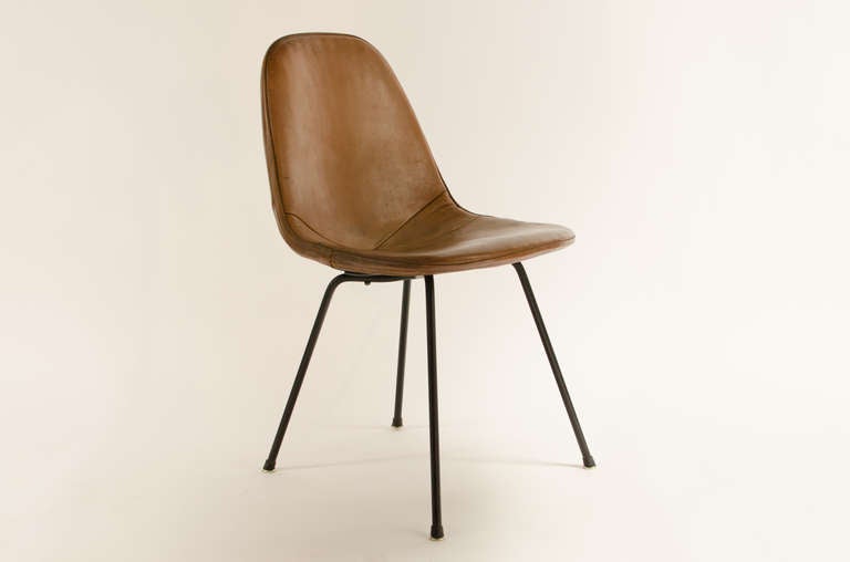 Rare side chair designed by Charles & Ray Eames for Herman Miller. Chair features an original 