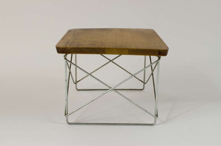 Wood Charles Eames LTR Wire Table 1950's