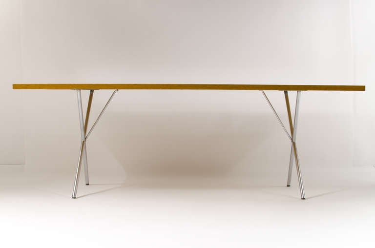 Mid-Century Modern George Nelson X-Leg Dining Table 1950