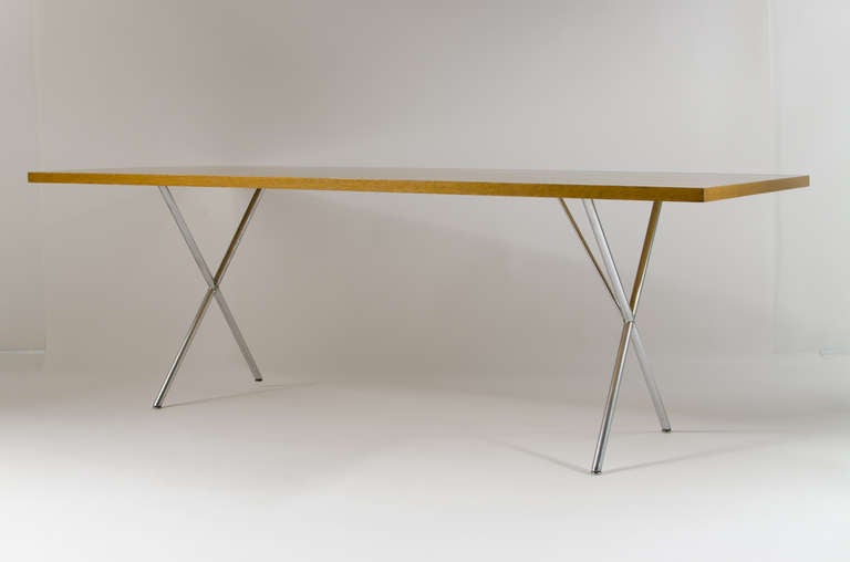 American George Nelson X-Leg Dining Table 1950