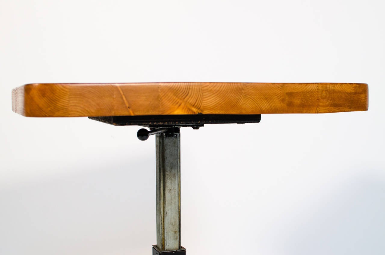 Mid-20th Century Charlotte Perriand Les Arcs Adjustable Square Table