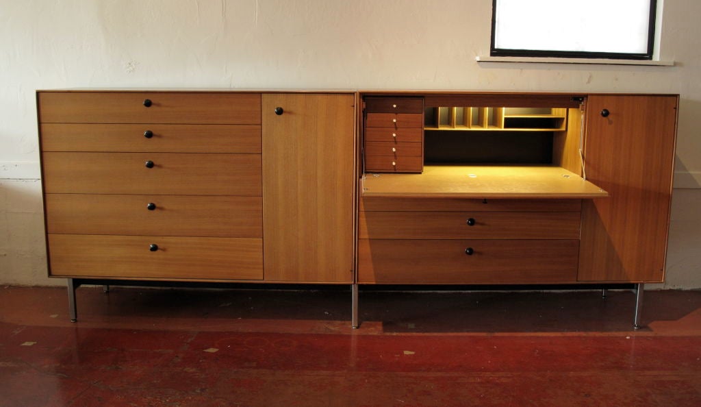 George Nelson Custom Thin Edge Teak Cabinet