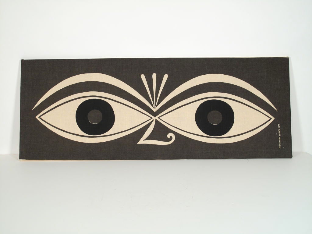 Mid-Century Modern Rare Alexander Girard 'Eyes' Wall Hanging Herman Miller 1972