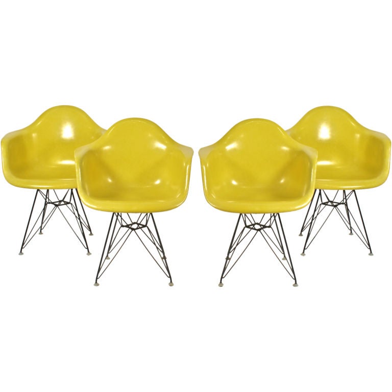 Rare Charles Eames Sunshine Yellow "DAR" Arm Shells