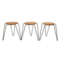 Early Florence Knoll Hairpin Stacking Stools