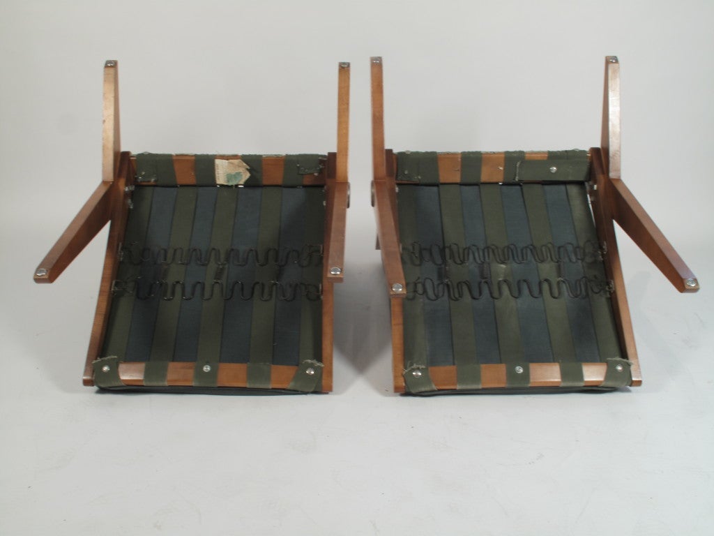 Fabric Pierre Jeanneret Scissor Chairs H.G. Knoll