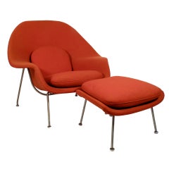 Eero Saarinen Womb Chair & Ottoman 1960's