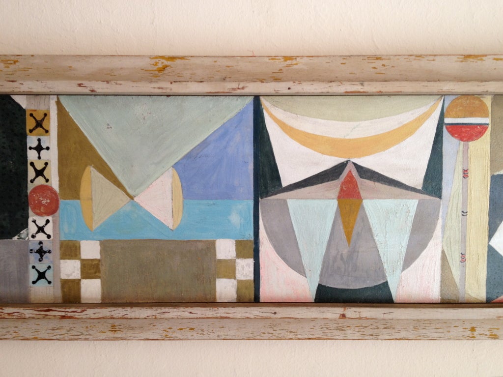 American Wil Hanson Abstract Modernist Painting California, 1950s