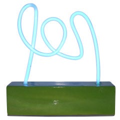 Diego Matthai unique neon table lamp sculpture