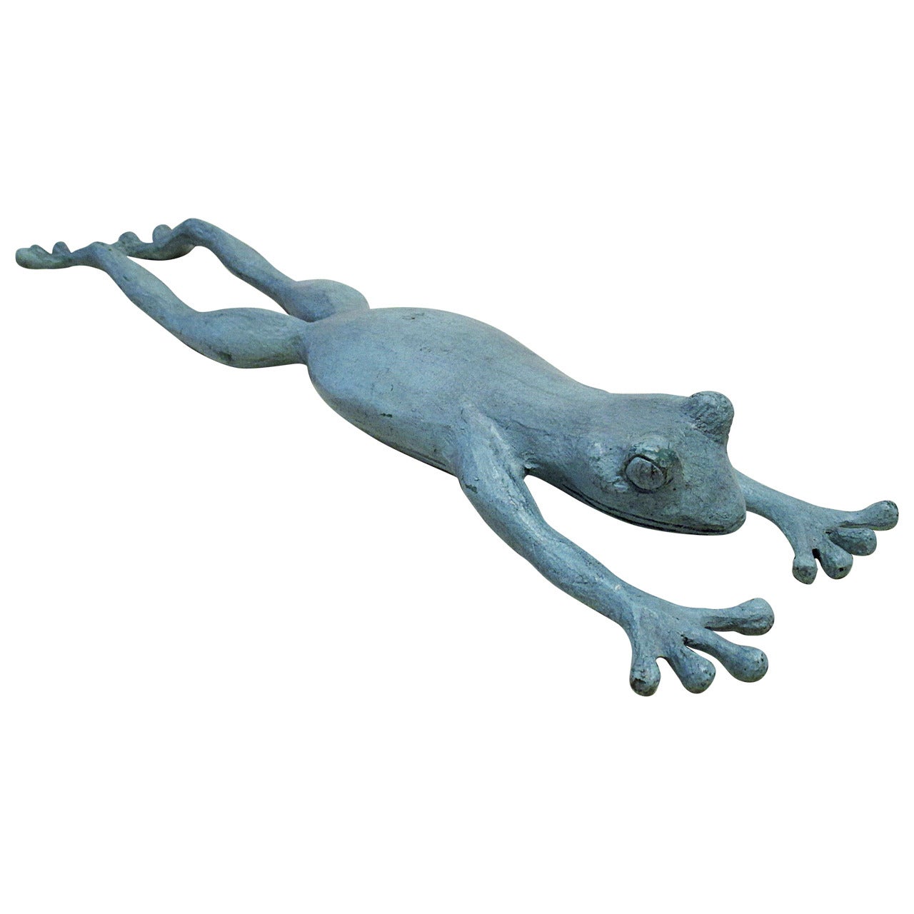 Juan Soriano Signed Bronze Sculpture of Frog on Blue Patina 4/6
