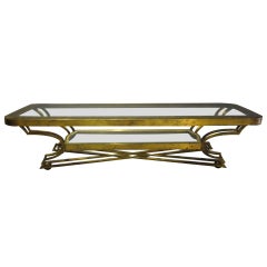 Arturo Pani Bronce-Eglomise Golden Glass Coffee Table