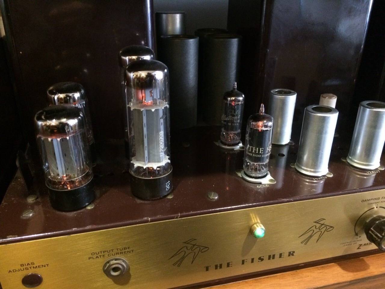 Metal Pair of Tube Amplifiers by the Fisher
