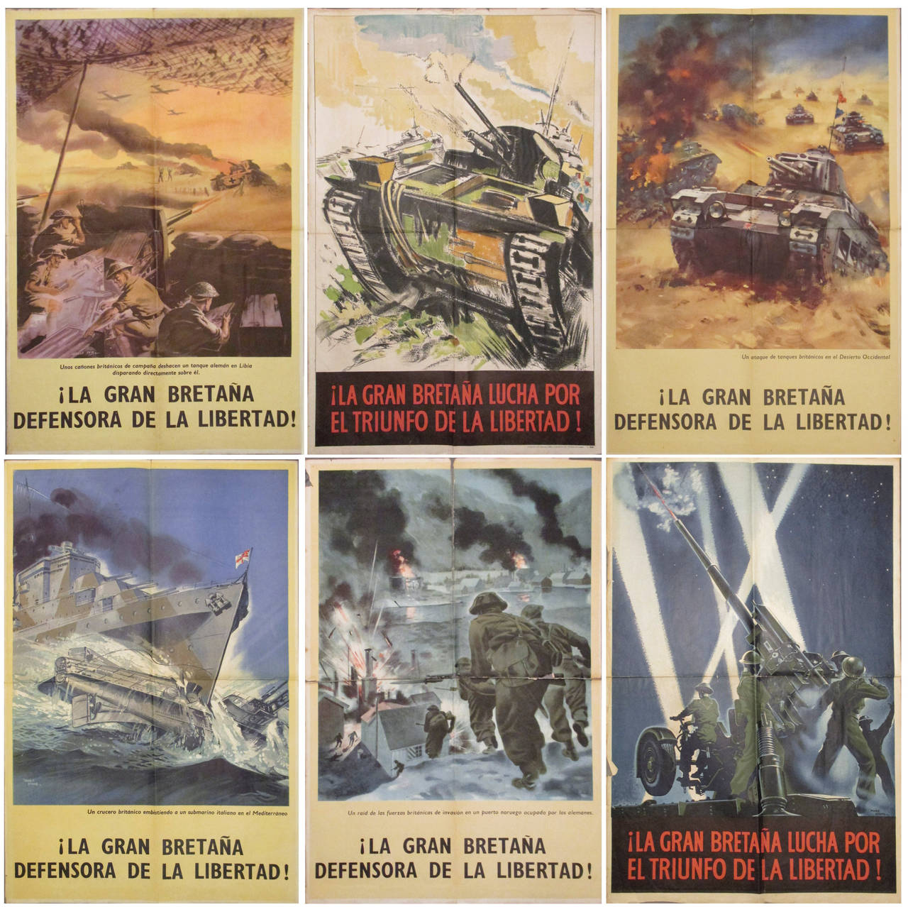 Great Britain Posters World War II Propaganda in spanish